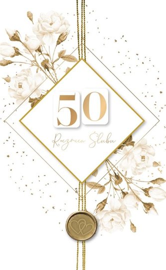 Karnet Rocznica Ślubu wymienne cyfry LUX-77