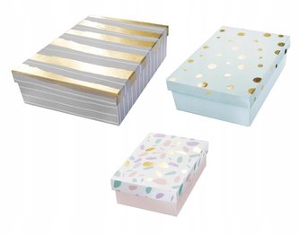 Zestaw do pakowania prezentów pastelowo-złote 3szt