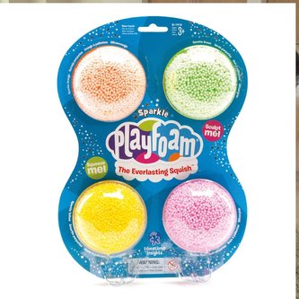 Playfoam. Masa piankowa z brokatem, modelina 4 kol Playfoam. Masa piankowa z brokatem, modelina 4 kol