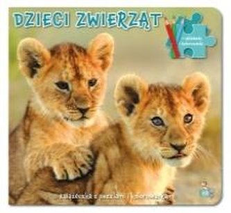 Dzieci zwierząt. Książeczka z puzzlami i kolor.