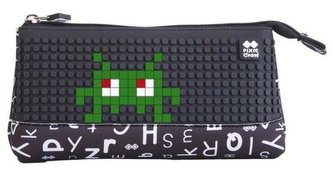 Neoprenowy piórnik na suwak z czarnym panelem