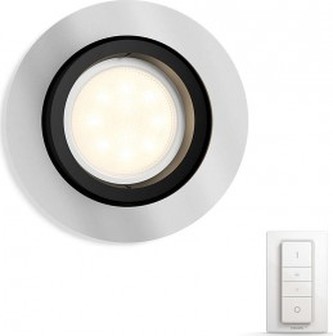 HUE ZAPUŠTĚNÉ BODOVÉ SVÍTIDLO Milliskin 50411/48/P7, hliník, s dálkovým ovladačem