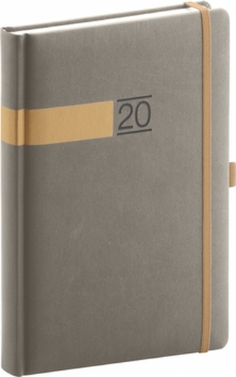 Denní diář Twill 2020 šedozlatý