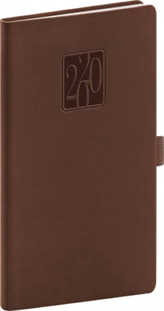 Kapesní diář Vivella Classic 2020 hnědý