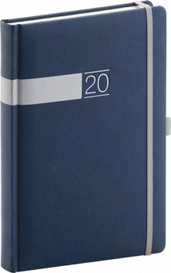 Denní diář Twill 2020 modrostříbrný