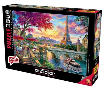 Puzzle 3000 Paryż, Kawiarnia nad Sekwaną