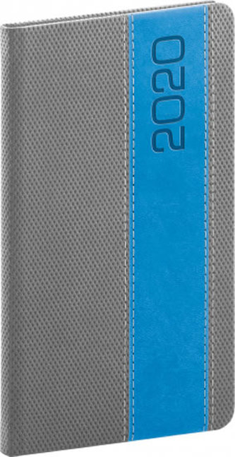Kapesní diář Davos 2020 šedomodrý