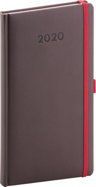 Kapesní diář Luzern 2020 mahagonový