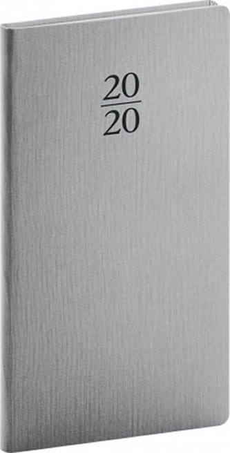 Kapesní diář Capys 2020 stříbrný