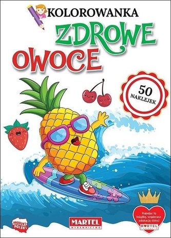 Kolorowanka z naklejkami Zdrowe owoce