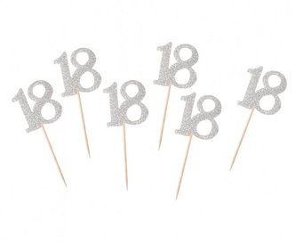 Piker B&C 18 srebrny 6szt.