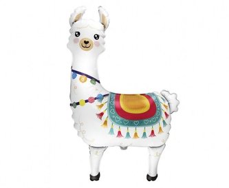 Foliový balonek Lama - 93 x 67 cm - Barevná