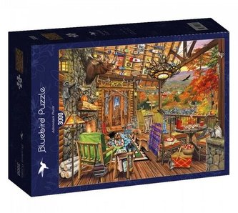 Puzzle 3000 Wnętrze chaty w górach
