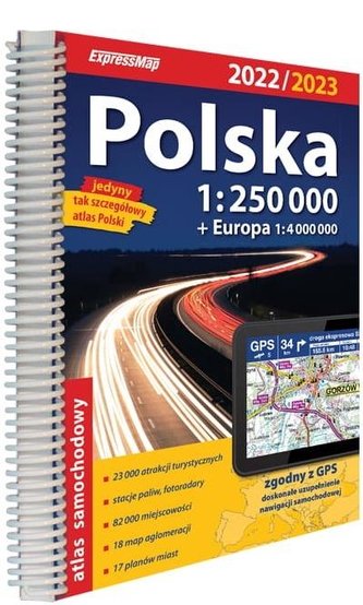 Atlas samochodowy Polska + Europa 1:250 000