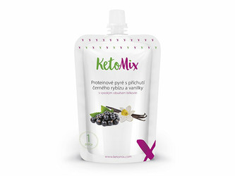 KetoMix Proteinové pyré s příchutí černého rybízu a vanilky 100 g