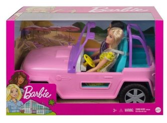Barbie Pojazd terenowy + 2 lalki