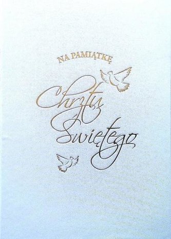 Książeczka welurowa Pamiątka Chrztu Świętego KM-01