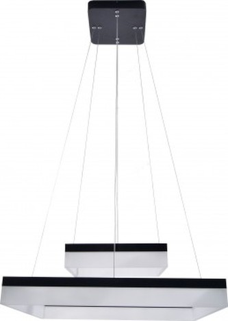 ZÁVĚSNÉ LED SVÍTIDLO Ondaren Quadro L/00286 černé dvojdílné 60 cm