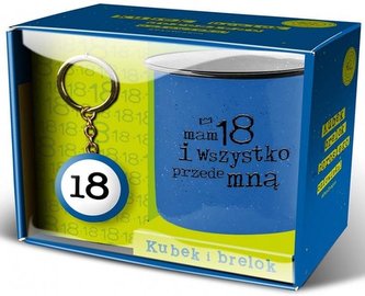 Zestaw kubek + brelok Happy 18-Chłopak