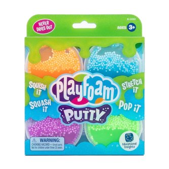 Playfoam, Masa piankowa, Putty, Zestaw 4 kolorów Playfoam, Masa piankowa, Putty, Zestaw 4 kolorów