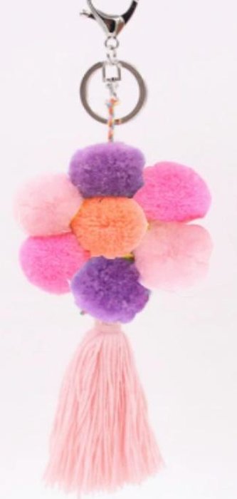 Brelok - kuleczki pomarańczowy różowy