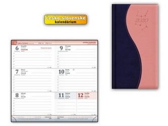 Diář 2020 T806 PU Indigo-salmon 90x170 mm