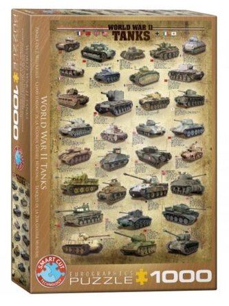 Puzzle 1000 Czołgi z okresu II wojny światowej