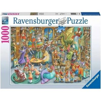 Puzzle 1000 Pólnoc w bibilotece