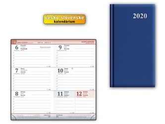 Diář 2020 T806 PVC Blue 90x170 mm