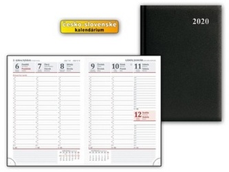 Diář 2020 T805 PVC Black