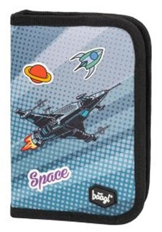 Školní penál klasik dvě chlopně - Spaceman
