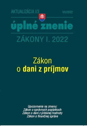 Aktualizácia I/3 2022 – daňové a účtovné zákony