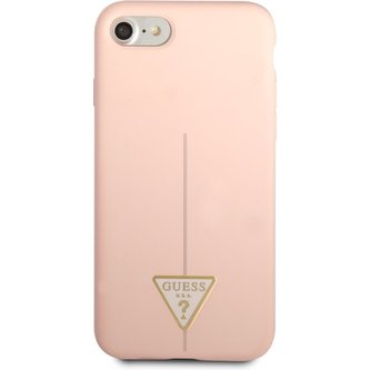 Guess Silicone Line Triangle kryt iPhone 7/8/SE (20/22) růžový