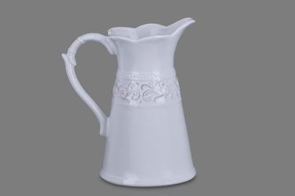 Džbán bílý s ornamentem
