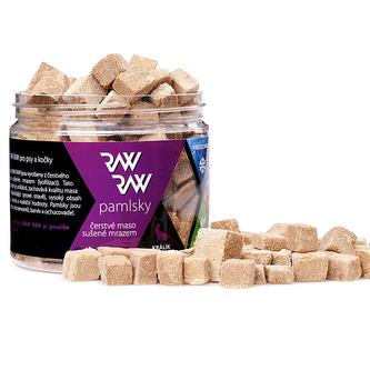 RAW RAW Freeze Dried pamlsky Králičí maso a játra 40g