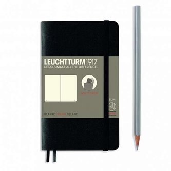 LEUCHTTURM1917 Notebook Pocket (A6), Softcover, 121p., černý, čistý 305477