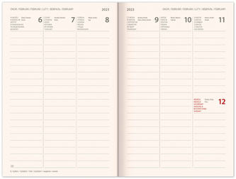 Týdenní magnetický diář Mramor 2023