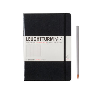LEUCHTTURM1917 ADDRESS BOOK MEDIUM (A5), hardcover, black 330862