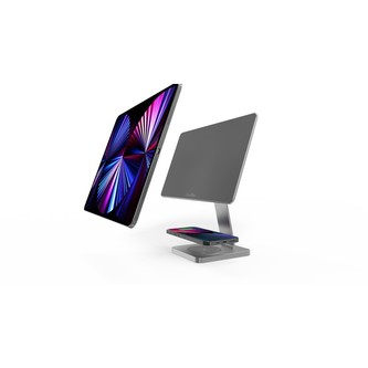 CubeNest S120 2v1 magnetický stojánek iPad Pro 12,9" a bezdrátová nabíječka vesmírně šedý
