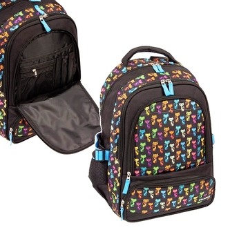 Školní batoh černý - Kočky