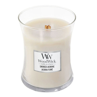 Svíčka oválná váza WoodWick, Kouřový jasmín, 275 g