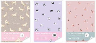 Blok rysunkowy A4/50K UV Cute Girl (10szt)