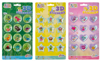 Samolepky 3D s třpytkami