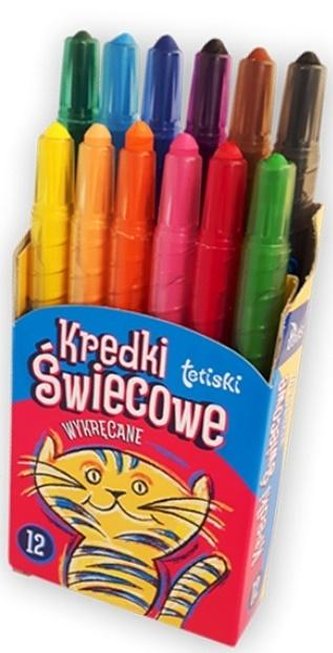 Kredki tetiski świecowe wykręcane 12 kol. KT010-AB