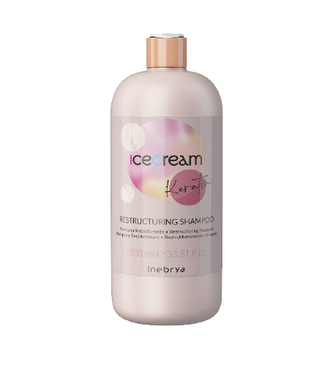 Inebrya Ice Cream Keratin Restructuring Shampoo restrukturační šampon na bázi keratinu 1000 ml