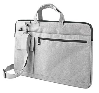 NEDIS brašna na notebook/ 17-18"/ ramenní popruh/ 8 úložných kapes/ šedá