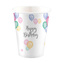 Papírové kelímky Pastel Balloons Happy Birthday 8 ks