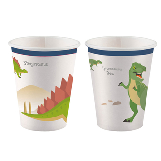 EKO Papírové kelímky Happy Dino 8 ks