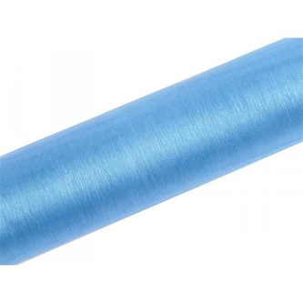 Organza 16cm x 9m modrá