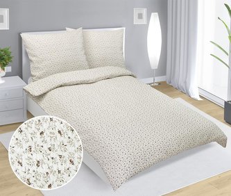 Povlečení krepové - kvíteček - 140x220, 70x90 cm